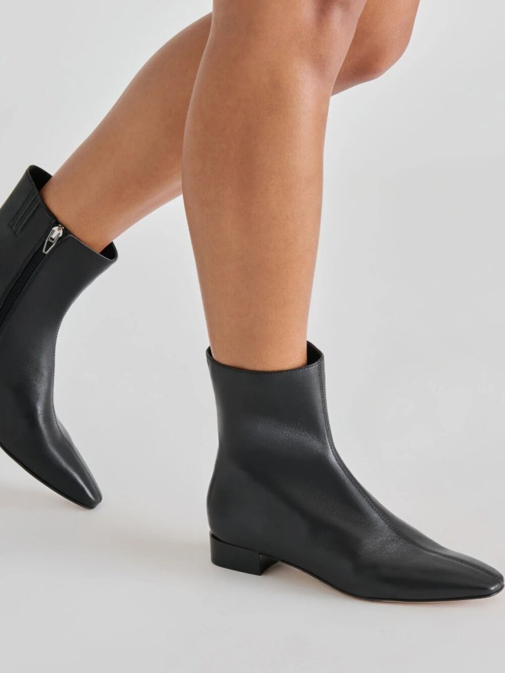 Dolce Vita Tarine Booties Black Leather - Size: Women 9.5